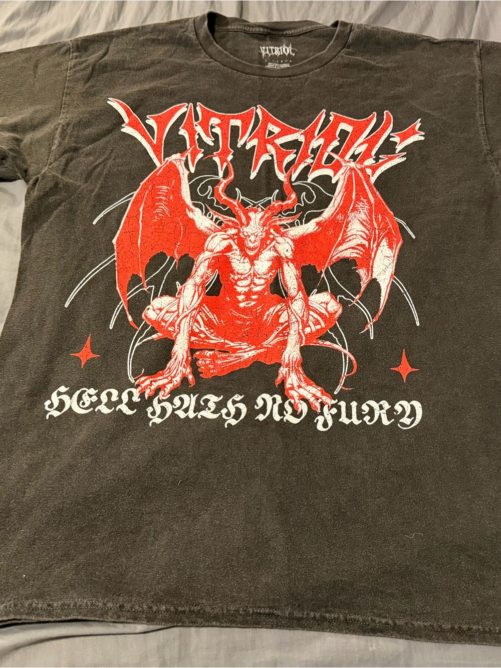 Vitrol Devil Graphic Tee in Black and Red